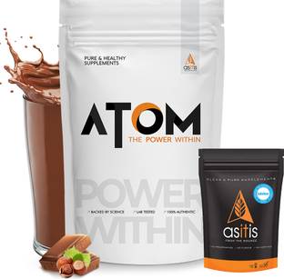 AS-IT-IS Nutrition ATOM Beginners Whey Choco Hazel Fusion 1kg+ AS-IT-IS Creatine 100g (Combo Pack) Whey Protein