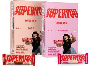 SUPERYOU 10g Protein, 3g Fiber, No Added Sugar|Yeast Fermented Protein|Energy Bars Protein Bars