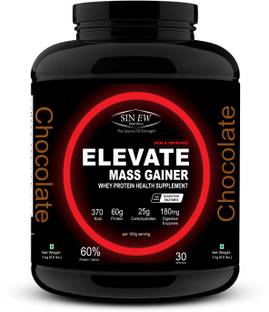SINEW NUTRITION Elevate Mass Gainer 3kg Chocolate Weight Gainers/Mass Gainers