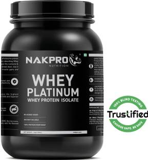 Nakpro Platinum Whey Protein Isolare, Jar - 30.5g Protein, Trustified Certified Whey Protein
