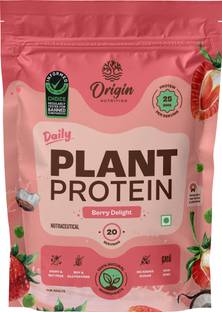 Origin Nutrition 100% Natural Strawberry Vegan Protein Powder, 25g Plant-Based Protein