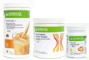 HERBALIFE F1 ORANGE+ PP 200 G+AFRESH LEMON FOR Weight Loss Plant-Based Protein