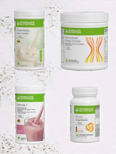 HERBALIFE F1 SHAKE MIX-ROSE KHEER,SHAKEMATE,PP-200GM AND CINNAMON (PACK OF 4) Protein Shake