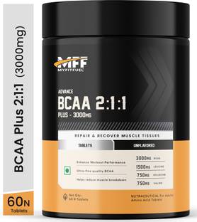 MyFitFuel Advance BCAA (2:1:1)+ (3000mg) Leucine, Iso-Leucine, Valine, 60 Tablets BCAA