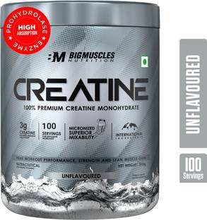 BIGMUSCLES NUTRITION Creatine Monohydrate [100 Servings] | Lab Tested | Superior Absorption Creatine