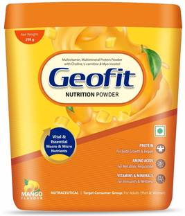 GEOFIT Mango Protein Powder- 9g Protein Per Serving with Minerals & Multivitamins Protein Blends