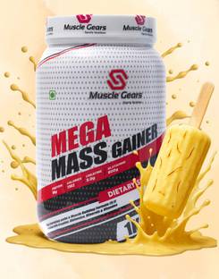 Muscle Gears Mega Mass Gainer 2lbs Malai Kulfi Weight Gainers/Mass Gainers