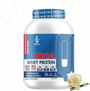 QUENCHLABZ Crucial Whey | 35.5g Protein | 0g Trans Fat | Probiotics | Digestive Enzymes Whey Protein