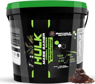 BODYHOLIC NUTRITION HULK MASS GAINER HIGH PROTEIN ADVANCE MUSCLE MASS GAINER-(4.5KG/10LBS) Weight Gainers/Mass Gainers