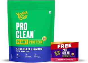 Yogabar ProClean Plant Protein Chocolate (FREE Creatine 114g) - 25g Protein Per Serve Protein Blends