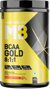MUSCLEBLAZE BCAA Gold 8:1:1 with Higher Leucine, Electrolytes, Glutamine BCAA