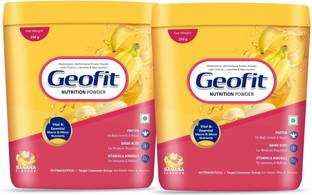 GEOFIT Nutrition Powder Banana Flavour | High-Calorie Protein Powder Protein Blends