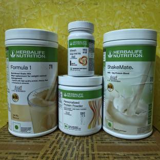 HERBALIFE WEIGHT LOSS FORMULA 1 VANILLA SHAKE SHAKEMATE PROTEIN POWDER200GM AFRESH ELAICHI Nutrition Bars