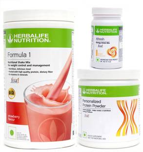 HERBALIFE FORMULA 1 STRAWBERRY 500g WITH PROTIEN 200g +AFRESH GINGER 50g Protein Shake