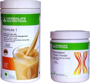 HERBALIFE Personalized Protein Powder 200 Gram With Formula 1 Shake - Orange Flavor Plant-Based Protein
