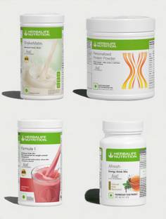 HERBALIFE F1 SHAKE MIX-STRAWBERRY,SHAKEMATE,PP-200GM AND TULSI (PACK OF 4) Protein Shake