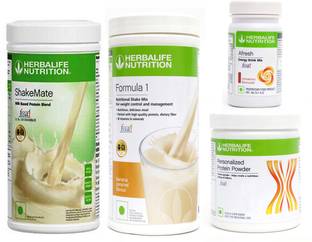 Herbalife Nutrition FORMULA1BANANA500 PROTIEN 200 GAFRESHENERGYDRINK CINNAMAN 50 +SHAKEMATE 500 G Plant-Based Protein
