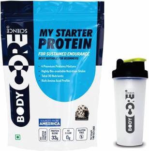 Body Core Science My Starter Protein-1 Kg (Creamy & Cookie) With Shaker Whey Protein