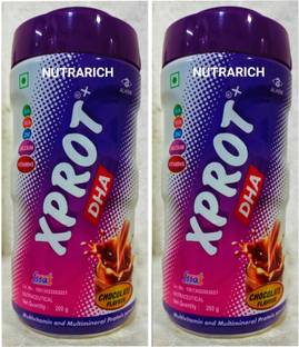 NUTRARICH Xprot DHA Protein Powder Vitamin B12, Calcium, Iron Energy, Weight Muscle Growth Protein Blends