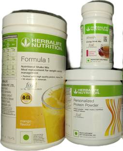 Herbalife Nutrition F1 Shake Mango + Protein Powder 200 G + Afresh - Kashmiri Kahwa Protein Shake