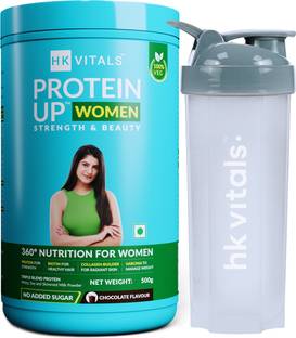 HEALTHKART HK Vitals ProteinUp Women with Soy & Whey, Vegetarian Protein with 600 ml Shaker Protein Blends