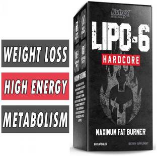 Nutrex LIPO 6 HARDCORE MAXMIMUM FAT BURNER | 60 VEG CAPSULES | WITH AUTHENTICATION CODE Pre Workout
