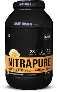 QNT Nitrapure Whey Protein | Added Creatine & Ginseng | Muscle Gain Formula Whey Protein