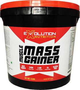Evolution Nutrition Muscle With High Calories 1180 (10Lbs) Weight Gainers/Mass Gainers