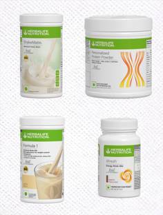 HERBALIFE SHAKEMATE,PP-200GM,F1-VANILLA AND ELAICHI (PACK OF 4) Protein Shake