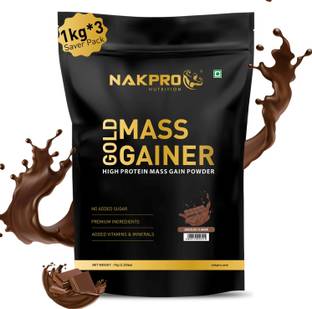 Nakpro Mass Gainer Protein Powder Supplement with Creatine and Vitamin & Minerals Weight Gainers/Mass Gainers
