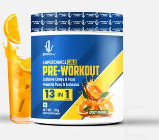 QUENCHLABZ Supercharge Gold Pre-Workout | Energy, Focus, Pump, Strength & Endurance Pre Workout