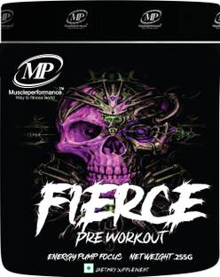 Muscle Performance Fierce Pre Workout Supplement With Caffeine, Creatine, Alanine & Taurine Pre Workout