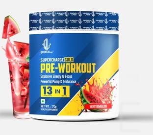 QUENCHLABZ Supercharge Gold Pre-Workout | Energy, Focus, Pump, Strength & Endurance Pre Workout