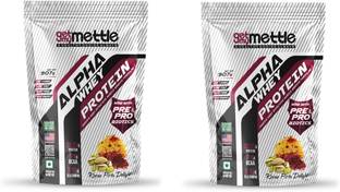 METTLE Alpha Whey Protein|Pack of 2|No Added Sugar|100% Whey|Lean Muscle Growth| Whey Protein