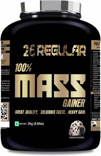 26INCHES NUTRITIONS INC Regular 100% Mass Gainer Black-3 Kg| Weight Gainer| Mass Gainer| Bulk Gainer Weight Gainers/Mass Gainers