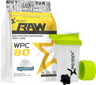 BIG ROCK NUTRITION Combo of Shaker and RAW WPC 80 Whey Protein