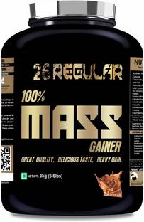 26INCHES NUTRITIONS INC Regular 100% Mass Gainer Black-3 Kg| Weight Gainer| Mass Gainer| Bulk Gainer Weight Gainers/Mass Gainers