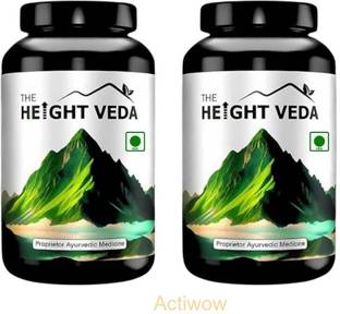 ACTIWOW Height Veda Natural Supplement for Taller Height Boost Pack of 2 Plant-Based Protein