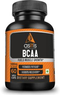 AS-IT-IS Nutrition BCAA 1000mg per serving, 30 Servings | 60 Capsules| Zero Fillers | Lab-Tested BCAA