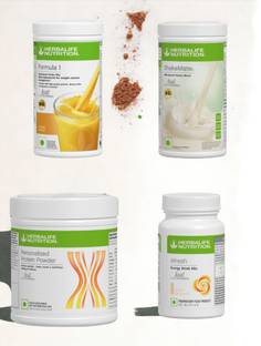 HERBALIFE F1 SHAKE MIX-MANGO,SHAKEMATE,PP-200GM AND GINGER (PACK OF 4) Protein Shake