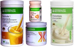 Herbalife Nutrition Formula 1 Mango + Protein Powder 200 G + Shake Mate + Afresh - Elaichi Protein Shake