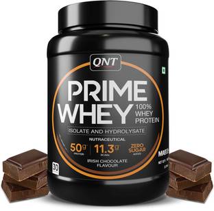 QNT Prime Whey, 100% Whey Protein with whey Isolate, 1kg, Irish Chocolate Whey Protein