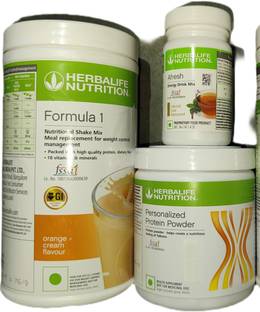 Herbalife Nutrition F1 Shake Orange + Protein Powder 200 G + Afresh - Tulsi Protein Shake