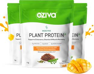 OZiva Bioactive Plant Protein (25g Vegan Protein) for Endurance & Muscle Recovery Plant-Based Protein