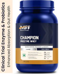 MyFitFuel Champion ProZymes Whey Protein Concentrate & Isolate- 25g Protein 1kg Vanilla Whey Protein