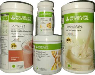 Herbalife Nutrition Formula 1 Strawberry + Protein Powder 200 G+ Shake Mate + Afresh - Ginger Protein Shake