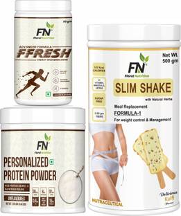 Floral Nutrition Weight Loss Combo F-1, FFresh Lemon & 200gm Personalized Protein Powder-750gm Nutrition Drink