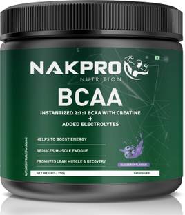 Nakpro BCAA 2:1:1 , 5g Vegan BCAA - Jar, 1.5g Creatine & Electrolytes for Endurance BCAA