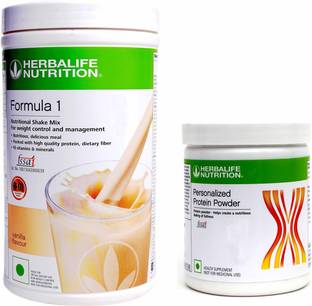 HERBALIFE Formula 1 Nutritional Shake Mix Vanilla 500 gm With Personalized Protein 200 gm Plant-Based Protein