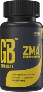 GymBrat ZMA+ : Zinc, Magnesium Aspartate, Vitamin B6, L-Tryptophan | 30 Servings Whey Protein